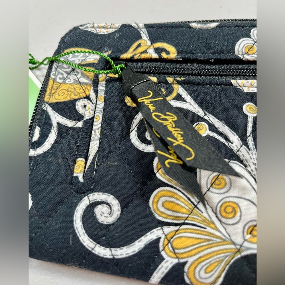 Vera Bradley “Yellow Bird” - Black and Yellow Patterned Wristlet/eallet - Picture 6 of 7